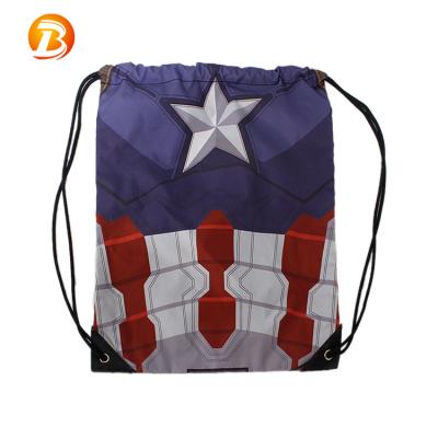 China Waterproof Most Popular Polyester Gym Outdoor Sport Custom Printed Waterproof Drawstring Bag for sale