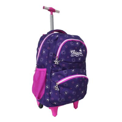 China Durable Waterproof Wholesale Polyester Kids Rolling Kids School Backpack for sale