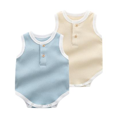 China New Product Wholesale New Product Cotton Sleeveless 100% Baby Romper Summer Babies Clothes Lovely for sale