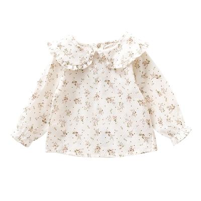 China QUICK DRY Tops Spring and Autumn Baby Flower Girl Shirt Baby Collar Girl Shirt for sale