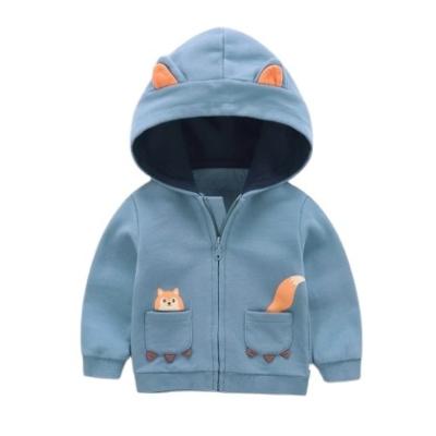 China Autumn Breathable Jacket Baby Girls Hooded Coat Printed Casual Baby Lovely Top Printed Jacket for sale