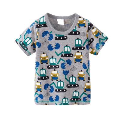 China New Design Babies Boy QUICK DRY High Quality Baby T-shirt Top Car Printed Babies Boy T-shirt for sale