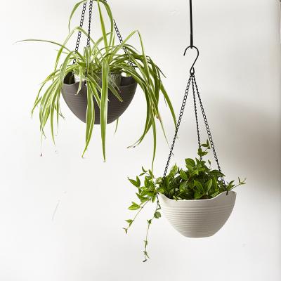 China New Plant Hanging Potted Plant Pot Wall Planter Plastic Polyresin Eco - Friendly for sale