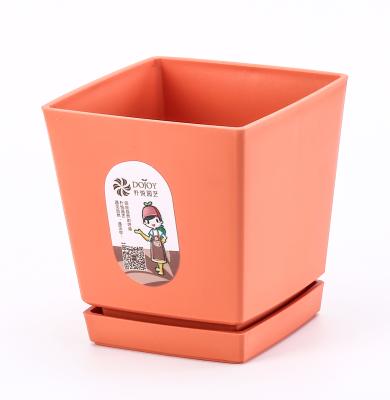 China Modern Decorative Flower Pots Plant Pots Indoor Rectangular Cheap Pot With Tray for sale