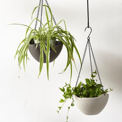 China Eco-friendly Hot Selling Plastic Flower Pots Gardening Hanging Chain For Plants Hall for sale