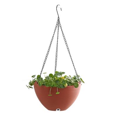 China Eco - Friendly Plastic Hang On Pots Resin Planter Hanging Flower Pot European for sale