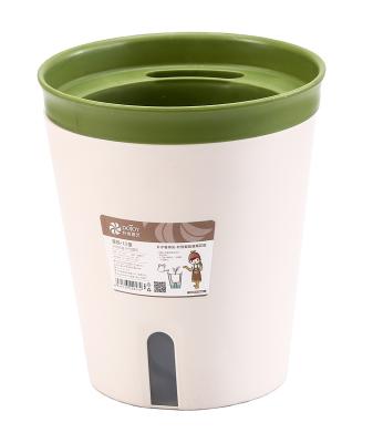 China Europe Hot Selling Plastic Round Flower Pot Self Watering System Indoor Outdoor for sale