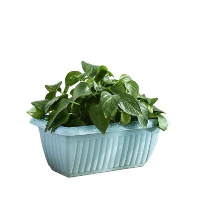 China Pastoral Balcony Plant Pots Rectangular Plastic Flower Pot Pots For Plants for sale