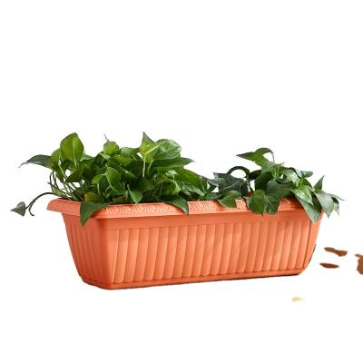 China Pastoral Balcony Plant Pots Flower Pot Rectangular Plastic Garden Pots For Plants for sale