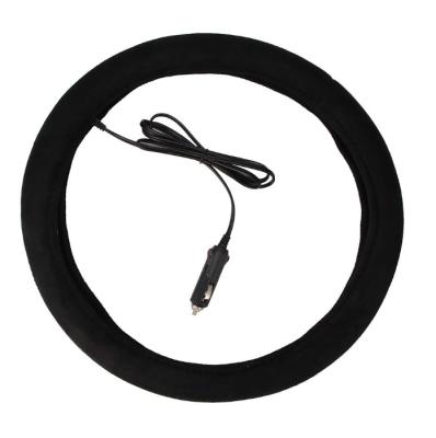 China Heating up quickly in a minutes 12V electric heated steering wheel cover for sale