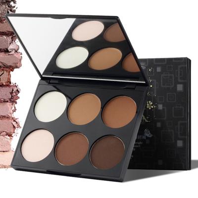 China matte maycheer 6 color matte eyeshadow palette nose shadow bronzer face eyebrow powder highlighter powder matte eyeshadow for sale