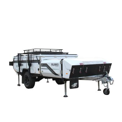 China Hot Sale High Quality Custom Made Travel Trailer RUIWEI 9ft Truck Caravans Expedition Tent Trailer for sale