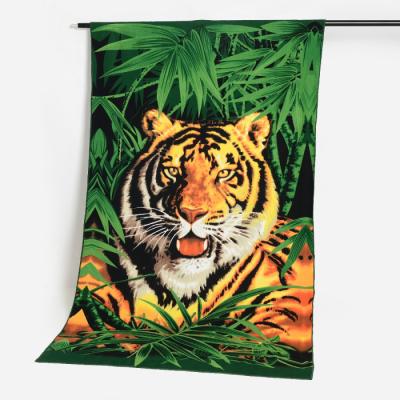 China Factory direct QUICK DRY microfiber animal digital printed square beach towel or bath towel for sale