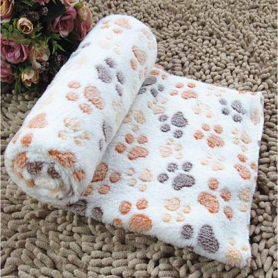 China Viable High Quality Soft Cute Copy Paw Pet Blanket, Coral Fleece Dog Blanket for sale