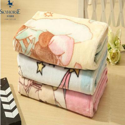 China Anti-pilling factory walmart 100%polyester printed fleece fabric luxury cashmere baby blanket for sale