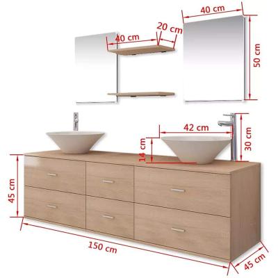 China High Quality Modern European Style 4 Drawer 150cm Floor Cabinet Bathroom Sink Cabinet Designs With Mirror Pot for sale