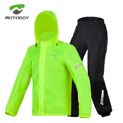 China Motoboy raincoat top selling motorcycle riding raincoat set rainpants slit men and women slim reflective waterproof clothing for sale