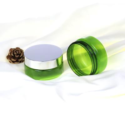 China Idealpak Cosmet Cosmetic Jar Lotion Jars Supplier Clear Green Plastic Custom For Skin Care Cream for sale