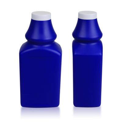 China Special Price 840ml Navy Blue PE Cosmetic Irregular Plastic Body Lotion Pump Empty Bottle For Cosmetic Products for sale