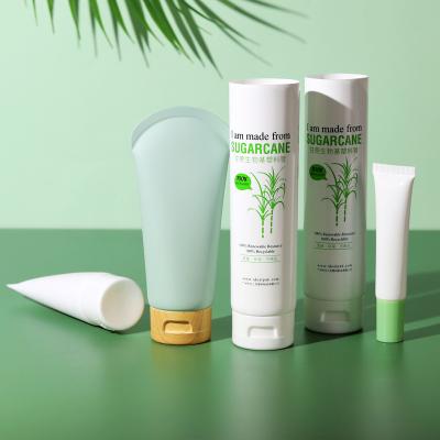 China Idealpak Custom 100% Recyclable Biodegradable Sugar Cane Cosmetic Tube Plastic Tubes for sale