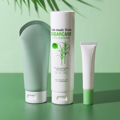 China Cosmetic Idealpak Recycled Packaging Plastic Tubes Sugarcane Plastic Squeeze Tube For Eye Cream for sale