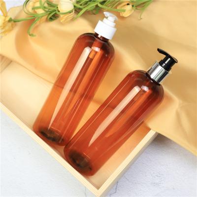 China Cosmetic Packaging Amber Soft Touch Gloss Finish 10ml in Clear Luxury 1000ml PET Shampoo Bottle for sale