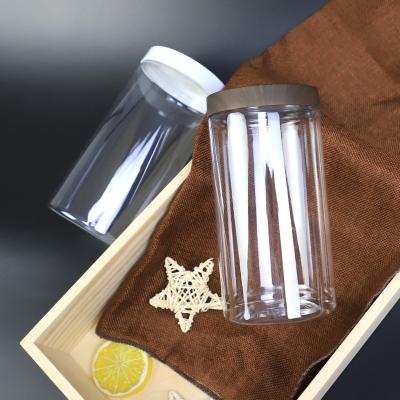 China Idealpak 1000ml cosmetic custom transparent cosmetic jar plastic containers clear plastic jars with lids for sale