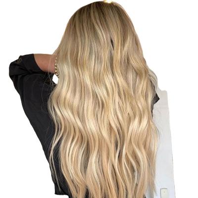 China Wholesale Russian Remy Human Hair Silk Weft Hair Extensions Virgin Machine Wave Double Drawn Flat Weft Silky Straight Human Hair Extensions for sale