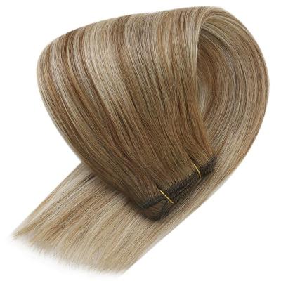 China Tangle Free Cuticle Aligned Hair Factory Supply Cuticle Aligned Raw Hair Invisible Tape In Hair Extensions Peel Off Hair Extension Weft Tape, Skin Weft Tape for sale