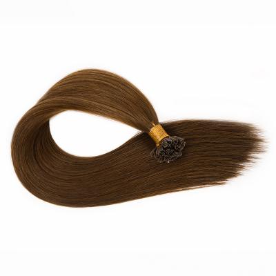 China Long Time Use Factory Russian Virgin Remy Human Hair Prebonded Keratin 100% Raw Nail U Tip Hair Extensions for sale