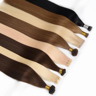 China 100% Human Hair,Wholesale European Russian I tips/U tips/Flat Cuticle Aligned Hair Tip Extensions Tangle Free Flat Tips Virgin Hair for sale