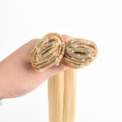 China Wholesale Russian Insist Human Virgin Russian Cuticle Aligned Tangle Free Hair Clip Invisible Seamless Clip In Hair Extension Hair 100% for sale