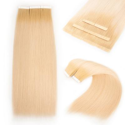 China Silky Straight Fashion PU Natural Wave Tape In Extensions 100% European Blonde Virgin Ombre Hair Cuticle Tape Hair Extensions 100% Human Hair Tape for sale