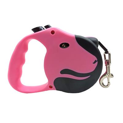 China Lights Wholesale Custom Dogs Leash For Training And Outing Retractable Nylon Leash for sale