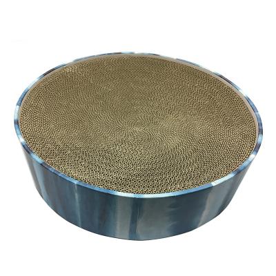 China Durable Corrugated Round Cat Claw Scratch Board , Scratch Resistant And Bite Resistant Pet Scratch Rest Board for sale