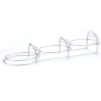 China Wire Ware Factory High Quality 3 Tray Buffet Rack Stainless Steel Buffet Display Cake Rack Egg Shaped for sale