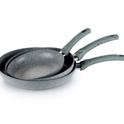 China Modern 3PCS Die casting fry pan  with induction non stick grill for sale