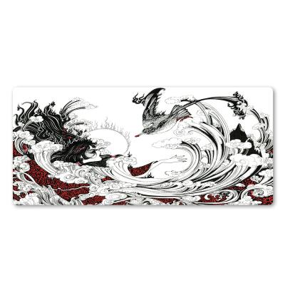 China Radiation protection Chinese style back and large mousepad white gaming ink mouse pad gaming mouse pad for sale