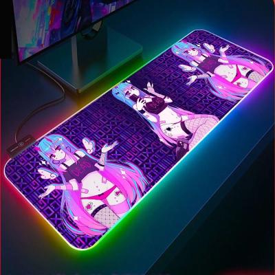 China HOT Anime RGB Gaming Mouse Pad XXL Gaming Props LED Backlit Mouse Pad for sale