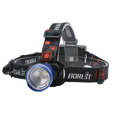 China Zoomble Boruit 1000lm AA Battery T6 Led Headlight Zoom Mining Safety Light For Camping for sale