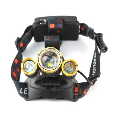 China Camping RJ-3000 High Power Rechargeable Head Lamp Zoom Focus Headlamp for sale