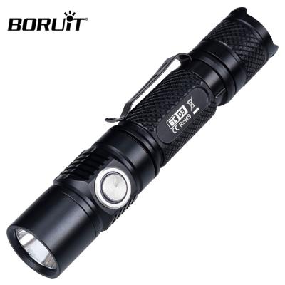 China Torch Boruit Wholesale XP-L2 LED Waterproof IPX8 Waterproof Flash Lights USB Rechargeable Aluminum Torch Light for sale