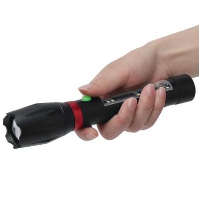 China New Product Camping Zoom Work Solar Led Flashlight Outdoor 1000lm Led Torch Light With Alarm System for sale