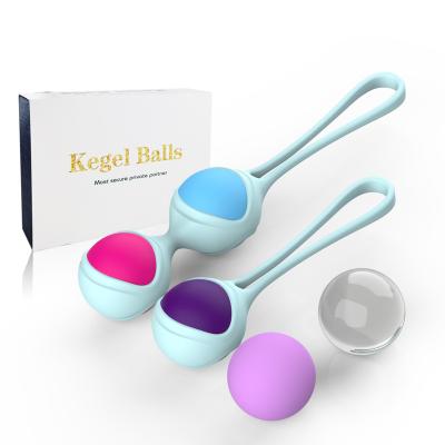 China Tighten Vagina Good Quality Kegel Ball Set With Steel Ball Silicone Tighten Vagina Sex Toy For Women for sale