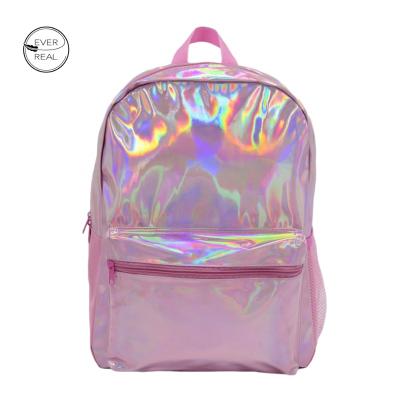 China 2021 New Fashion Style Custom Waterproof Holographic School Bags Girls Backpack For Children Kids for sale