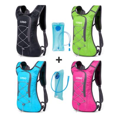 China Custom Logo Waterproof Mountain Sport Cycling Backpack Hydration Running Backpack With 2L Water Bladder for sale