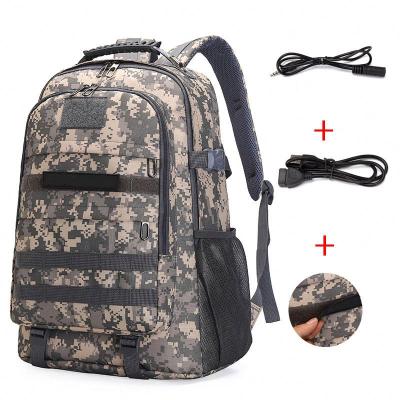 China With USB Wholesale Outdoor Waterproof Survival Army Bag Black Military Tactical Rucksack With USB for sale