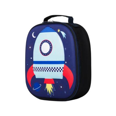 China Factory Supply Waterproof EVA Stamper Dinosaurs Pictures Printing Cartoon Insulated Lunch Cooler Bags Lunch Box For Kids School for sale