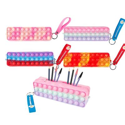 China Fashion Cheap Sensory Doll\Durable Style\New Wiggle Toy Small Pop It Pencil Than Bag Silicone Popit Pencil Cases For Kids Student for sale