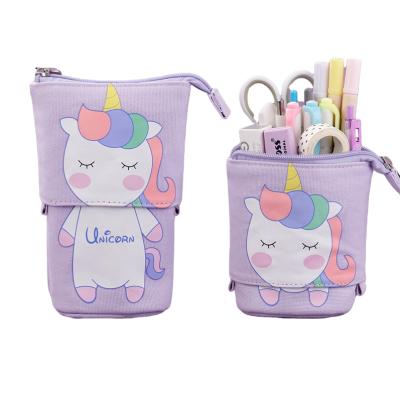 China Fashion\Telescopic Standing Japanese Upper School Popular Girls Office Goods Customs Up Automatic Pencil Case Pencil Case for sale